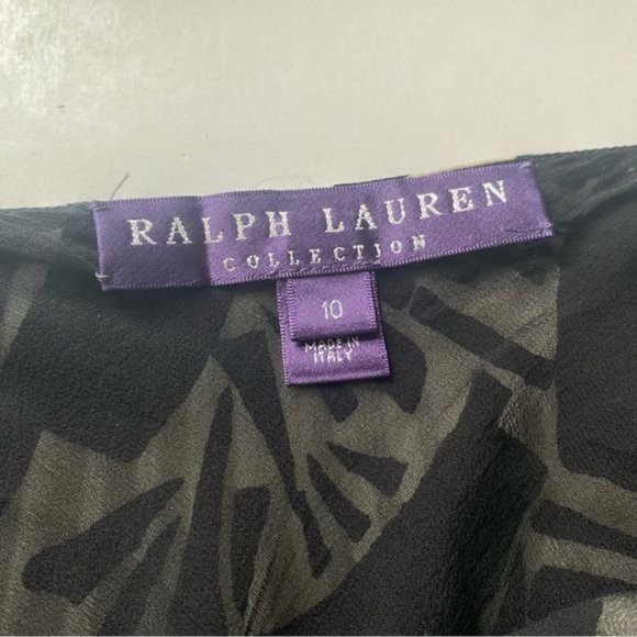 Ralph Lauren Collection Floral Pleated Midi Skirt Silk Size 10 - Picture 10 of 13